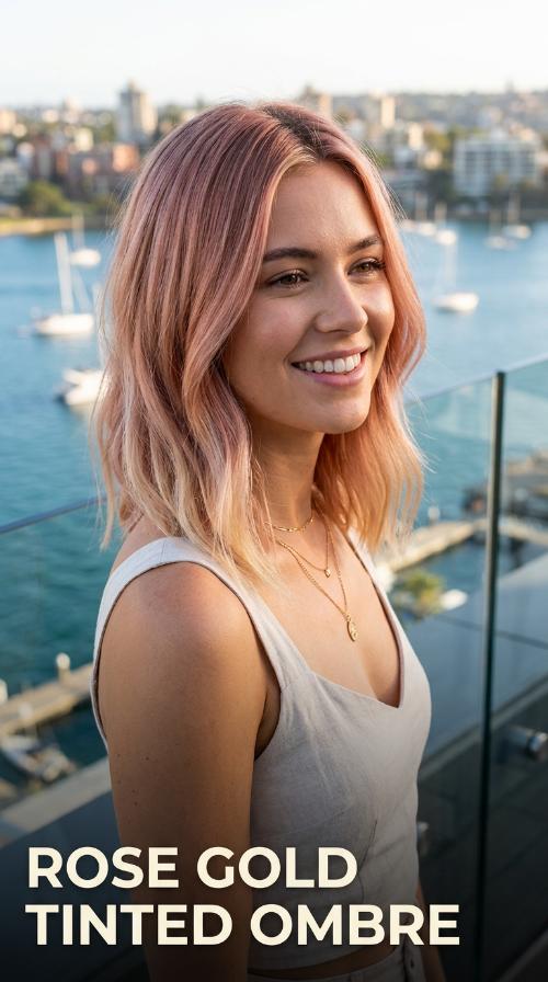 Rose Gold Tinted Ombre