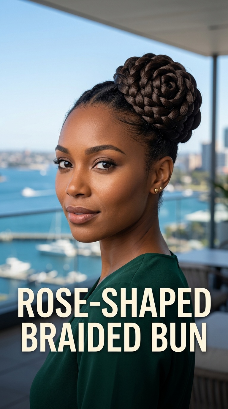 Rose-Shaped Braided Bun