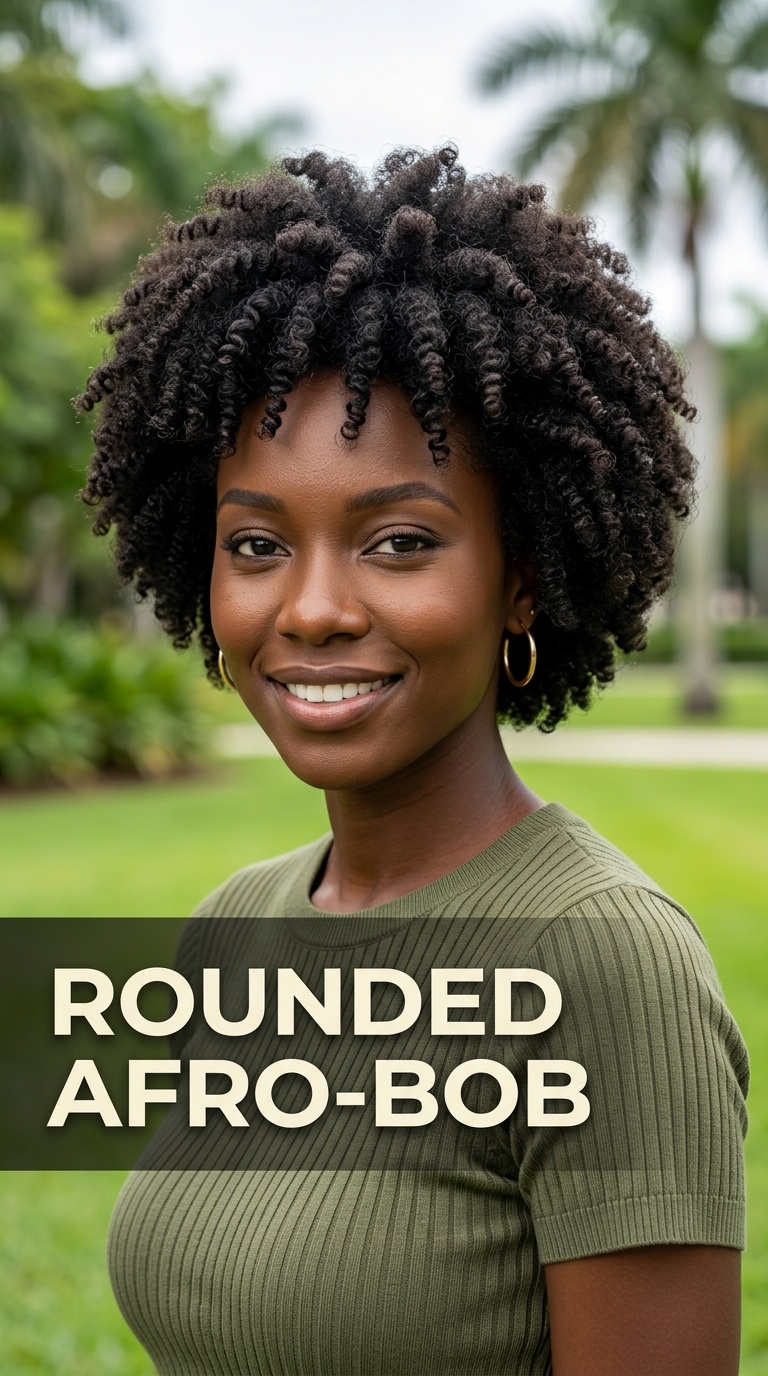 Rounded Afro-Bob