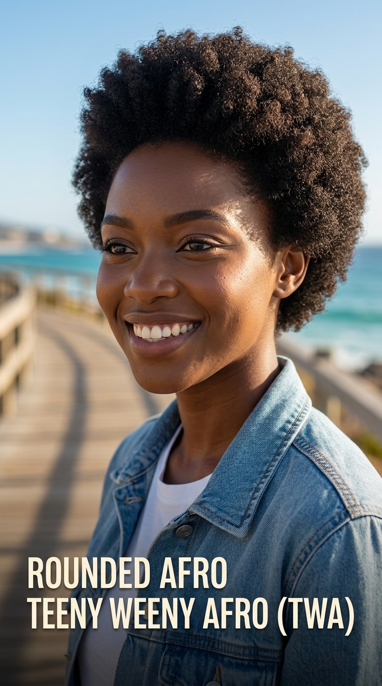 Rounded Afro Teeny Weeny Afro (TWA)