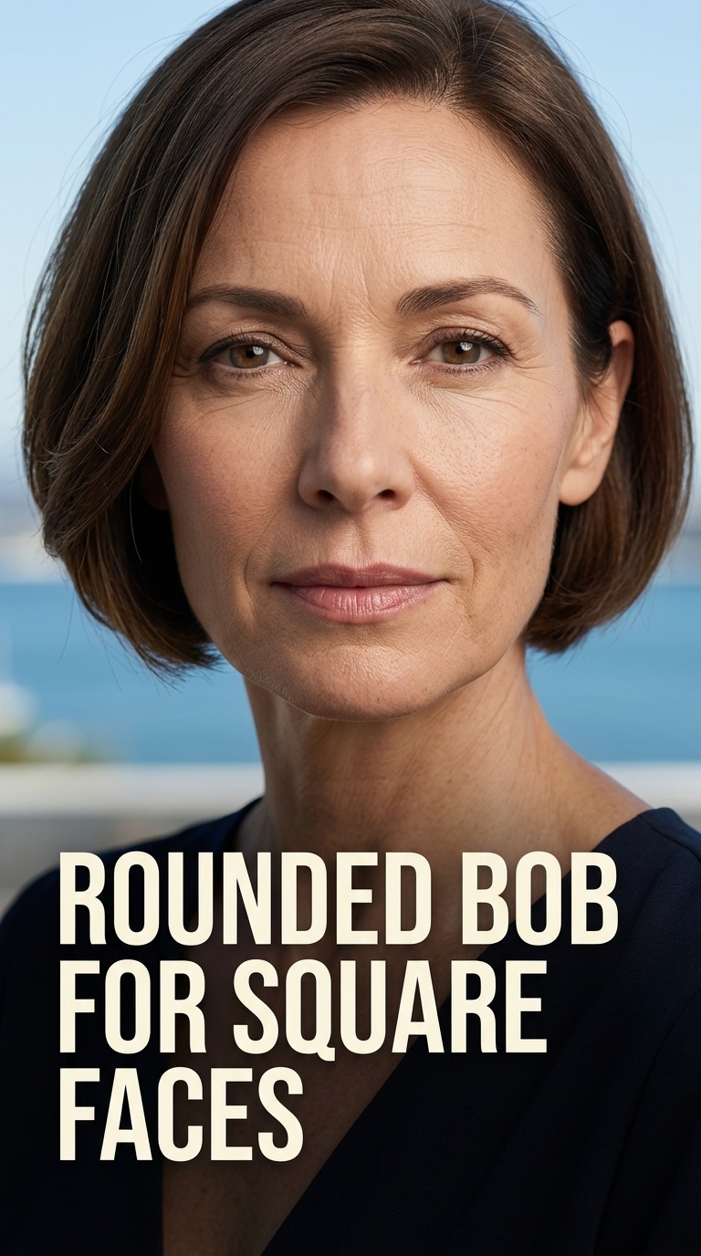 Rounded Bob for Square Faces