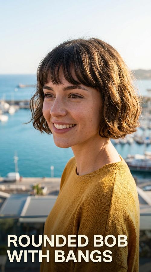 Rounded Bob with Bangs