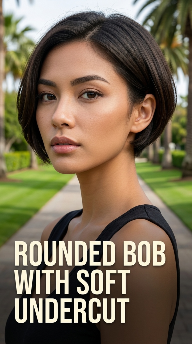 Rounded Bob with Soft Undercut