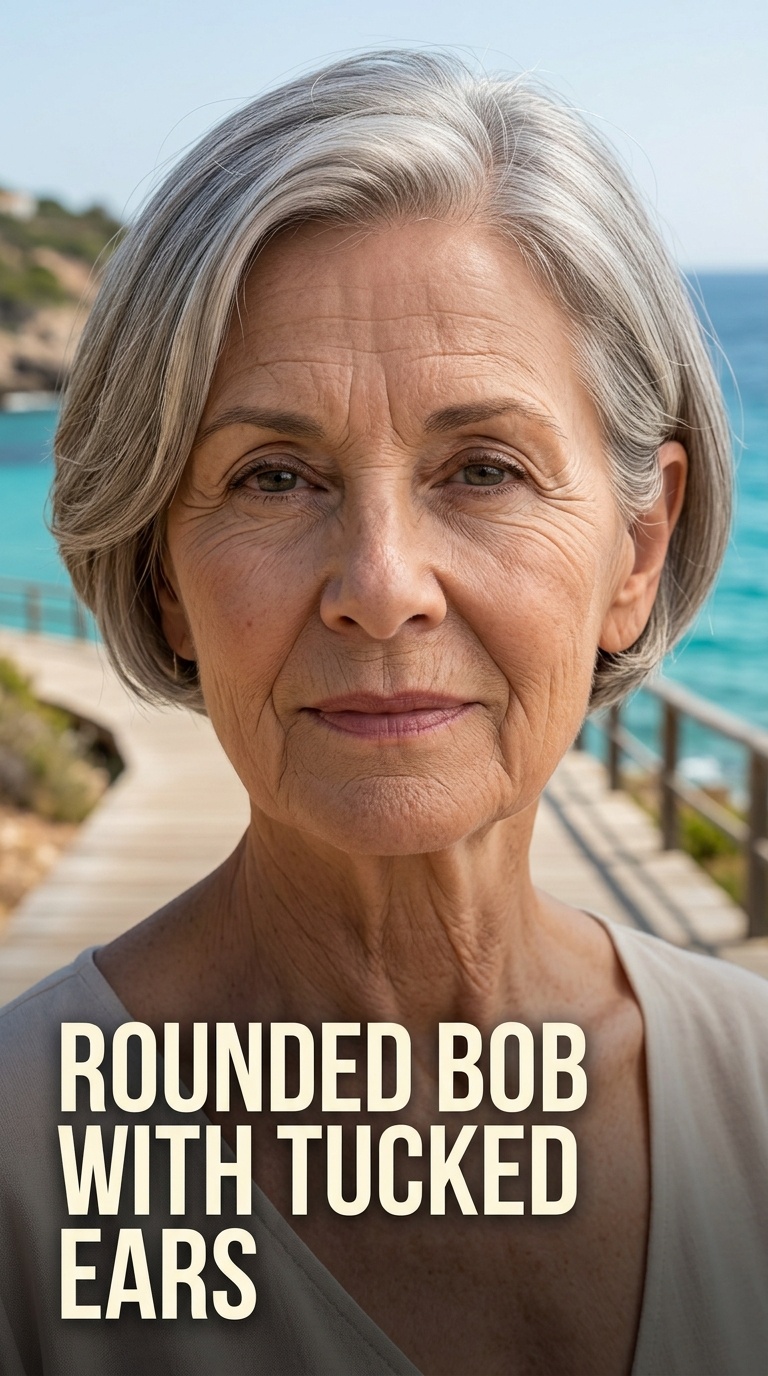 Rounded Bob with Tucked Ears