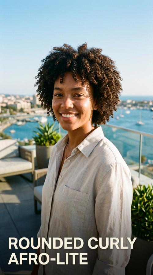 Rounded Curly Afro-Lite