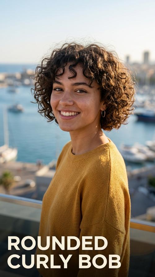 Rounded Curly Bob