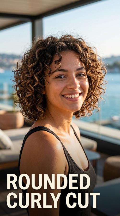 Rounded Curly Cut