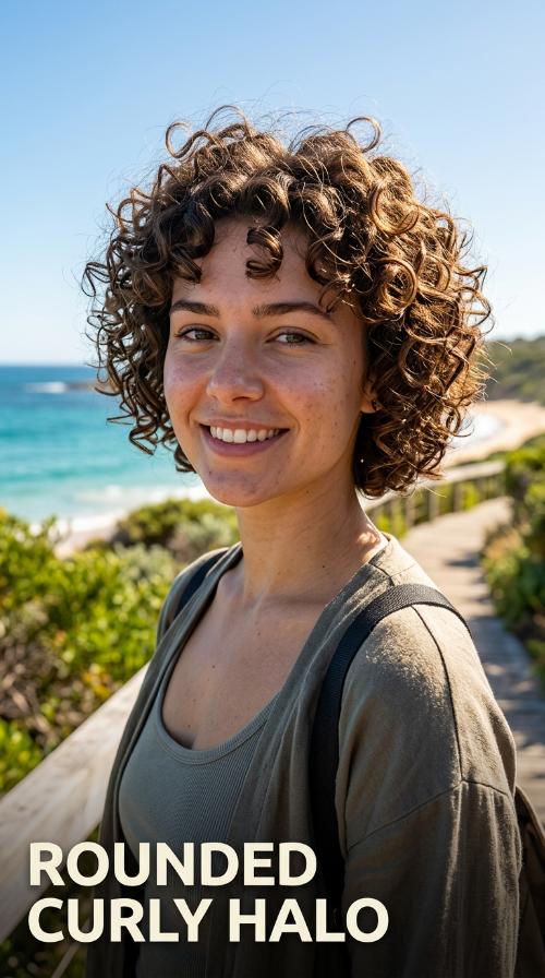 Rounded Curly Halo