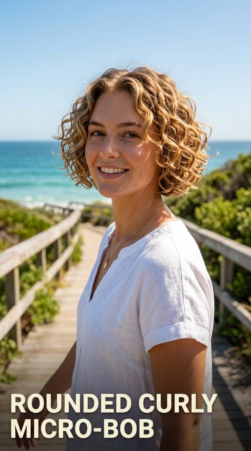 Rounded Curly Micro-Bob