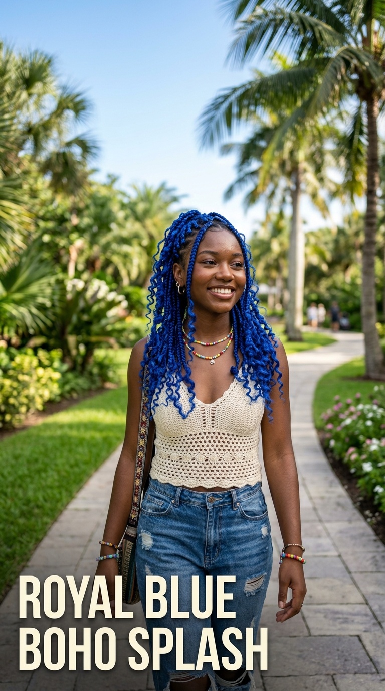 Royal Blue Boho Splash