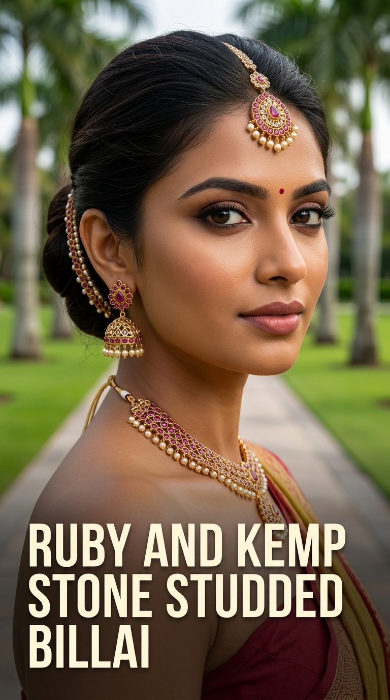 Ruby and Kemp Stone Studded Billai