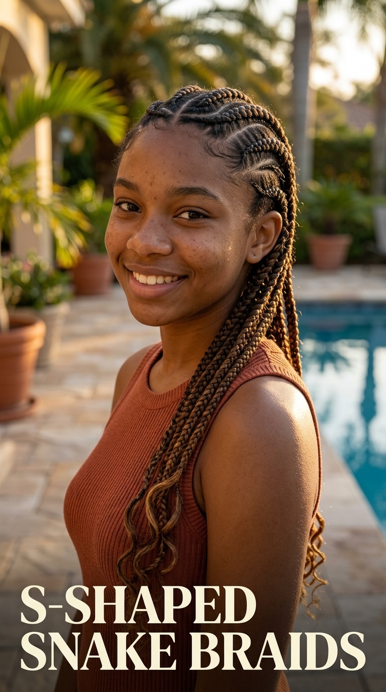 S-Shaped Snake Braids