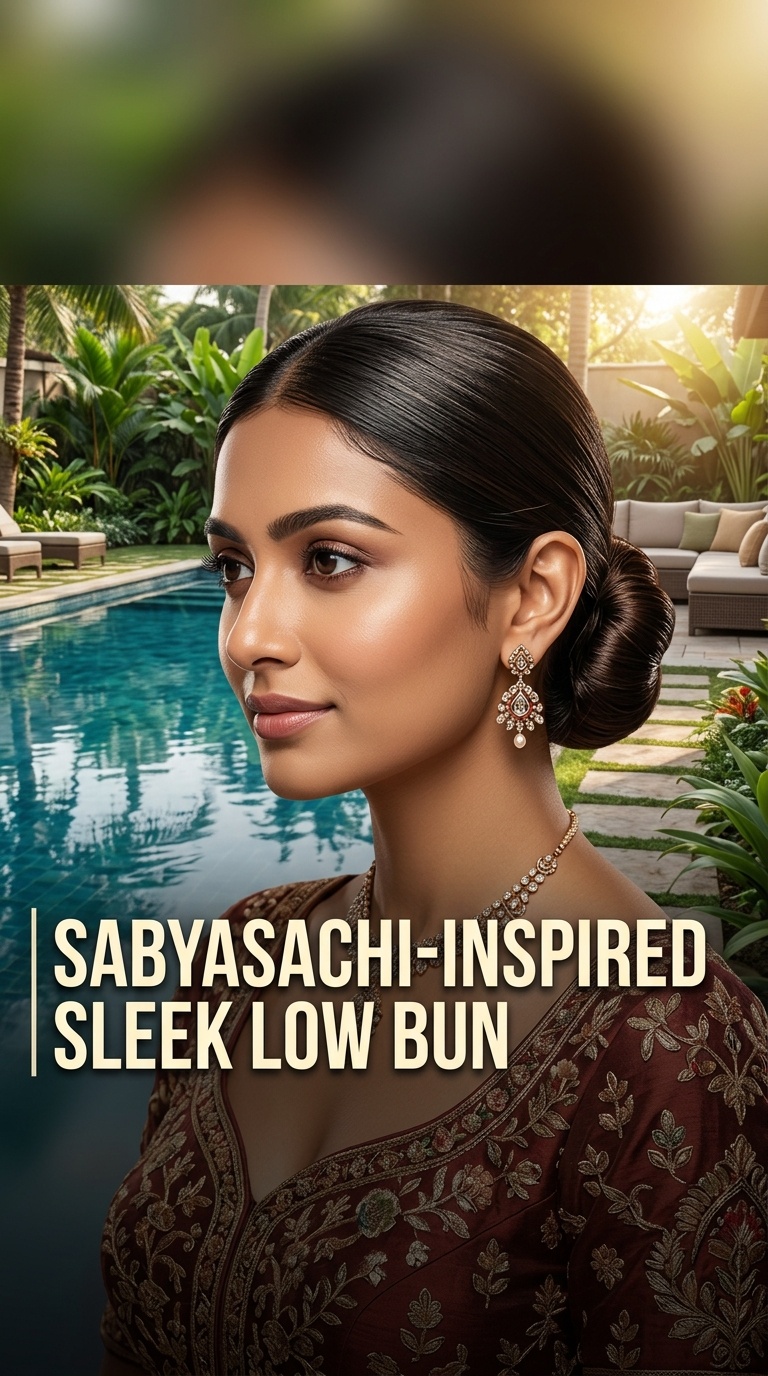 Sabyasachi-Inspired Sleek Low Bun