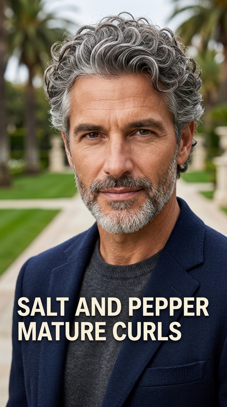 Salt and Pepper Mature Curls