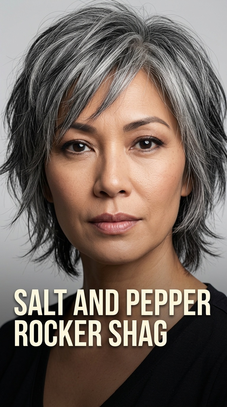 Salt and Pepper Rocker Shag