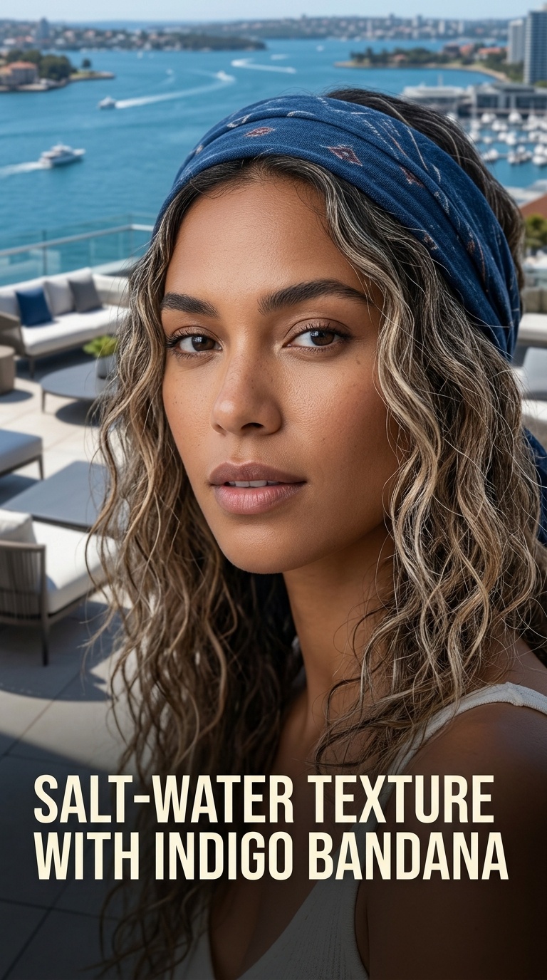Salt-Water Texture with Indigo Bandana