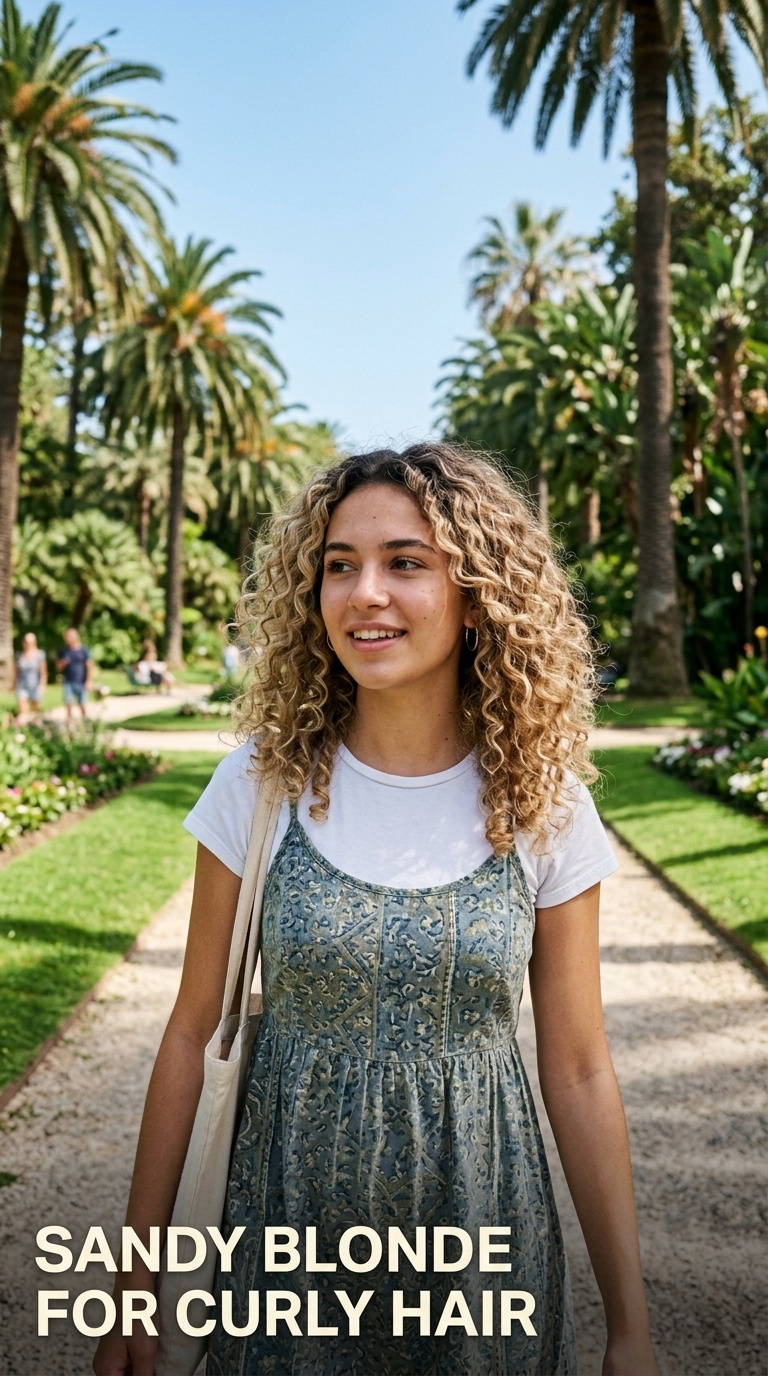 Sandy Blonde for Curly Hair