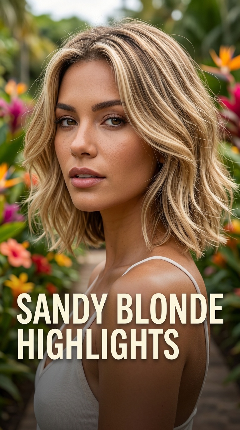 Sandy Blonde Highlights