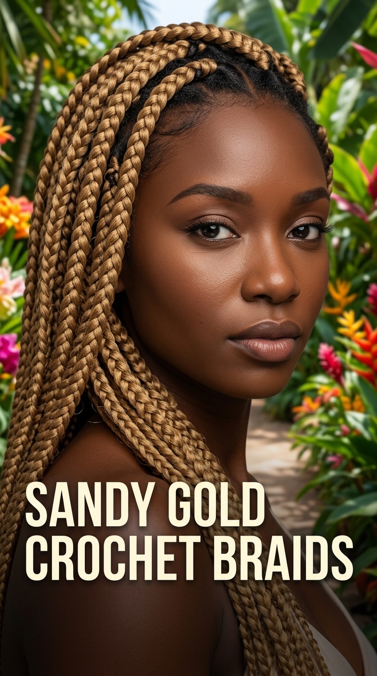 Sandy Gold Crochet Braids