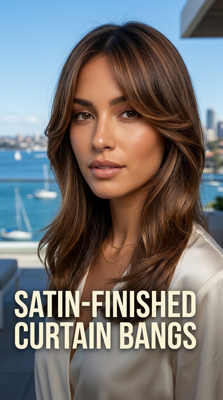 Satin-Finished Curtain Bangs