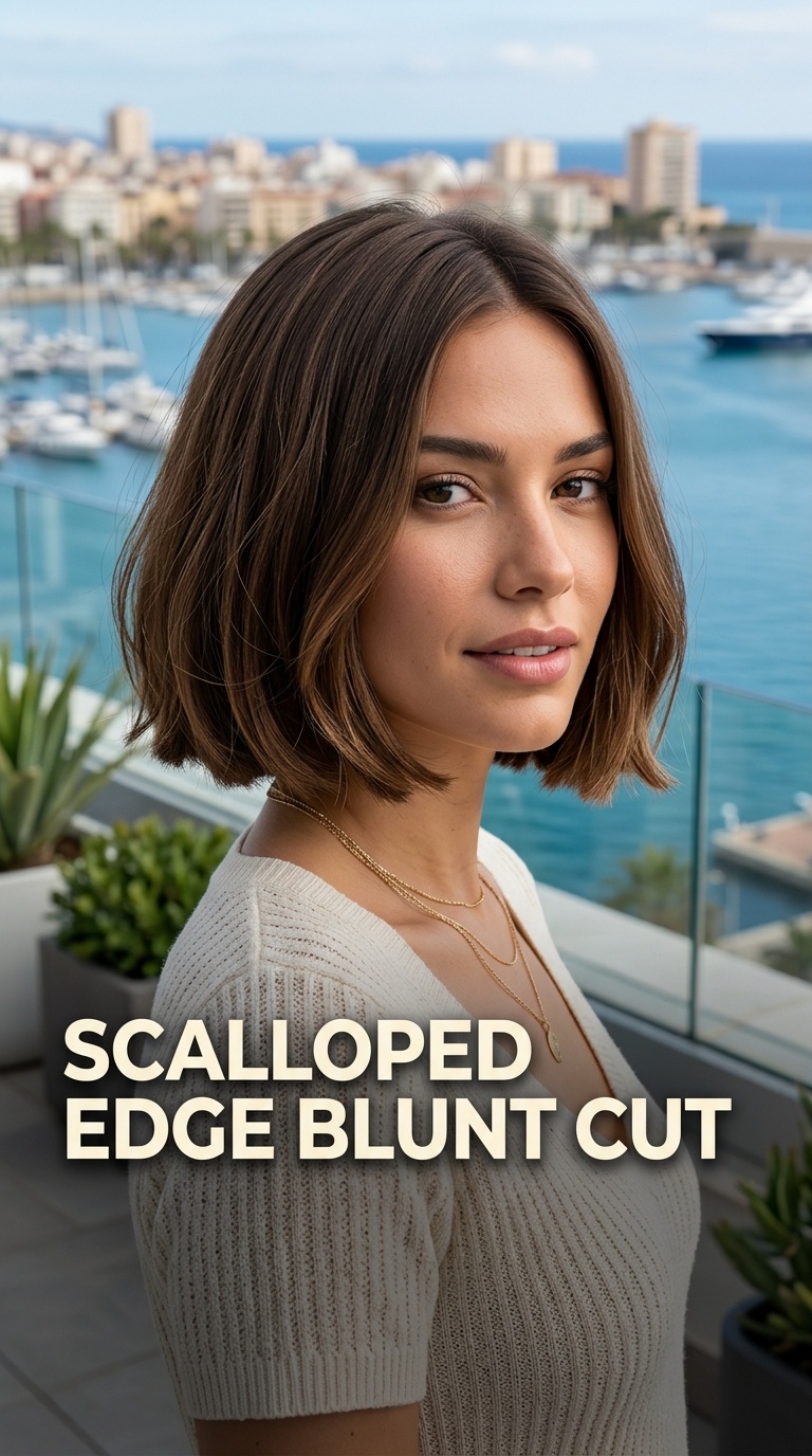 Scalloped Edge Blunt Cut