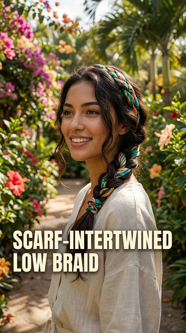 Scarf-Intertwined Low Braid