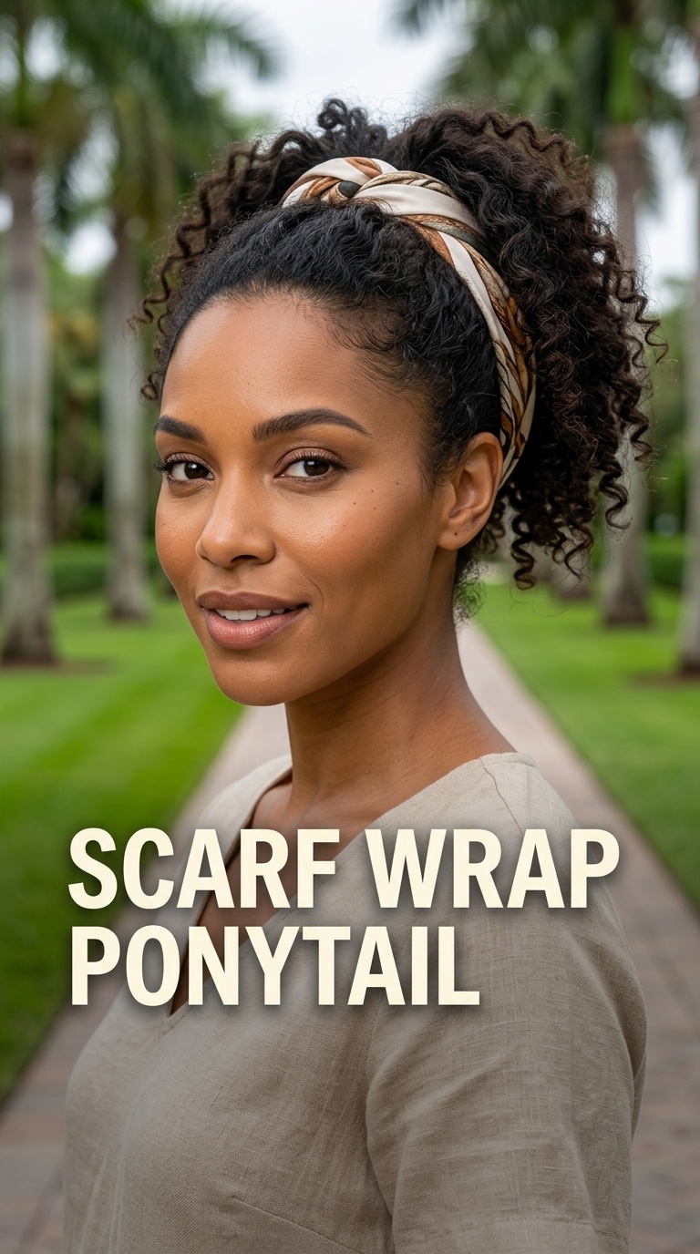 Scarf Wrap Ponytail