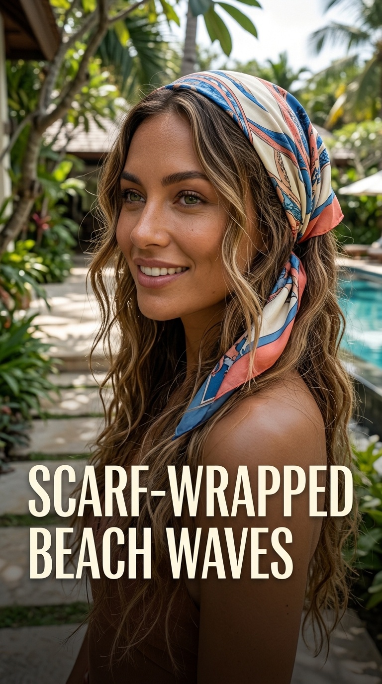 Scarf-Wrapped Beach Waves