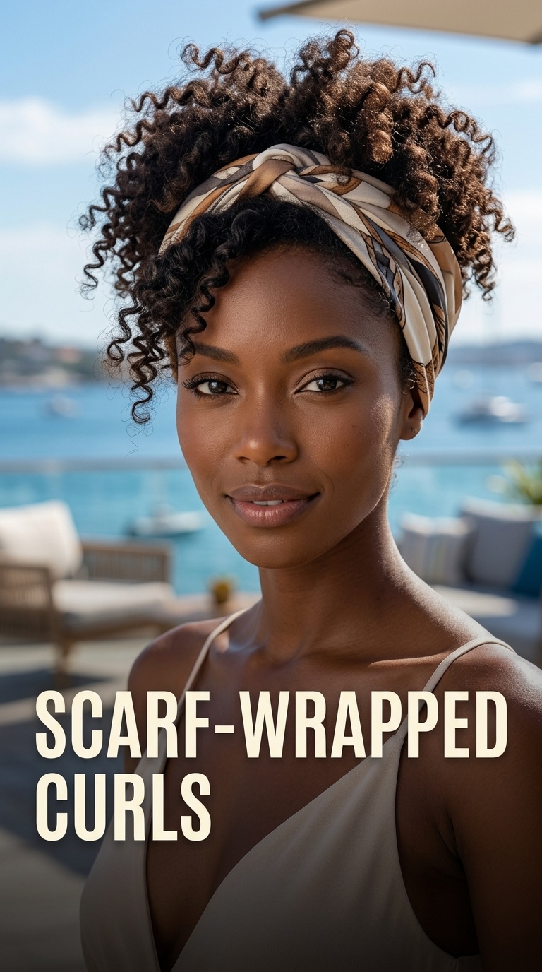 Scarf-Wrapped Curls