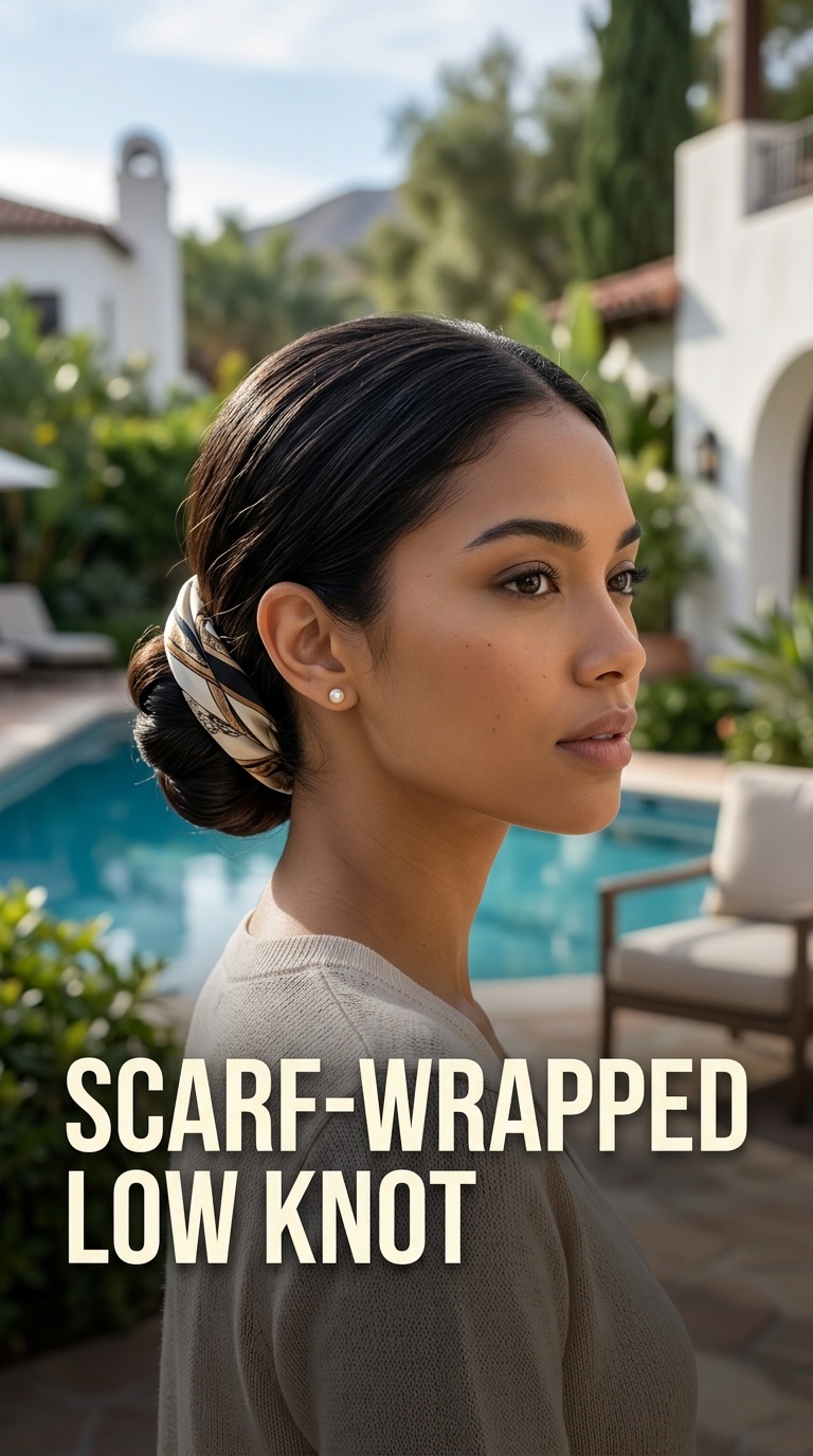 Scarf-Wrapped Low Knot