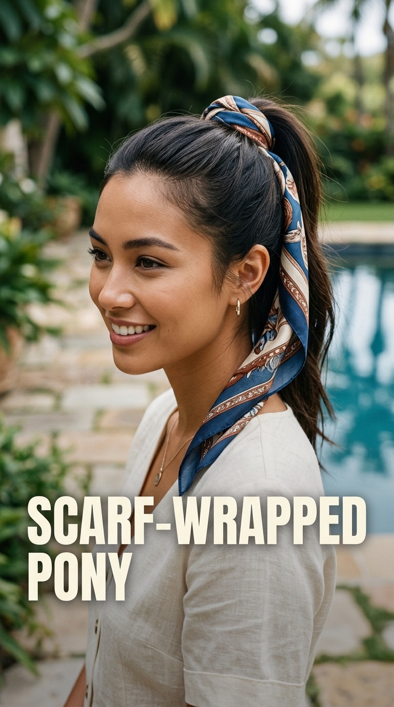Scarf-Wrapped Pony