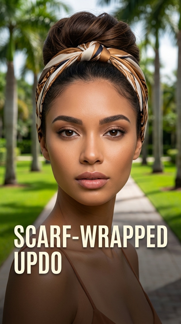 Scarf-Wrapped Updo