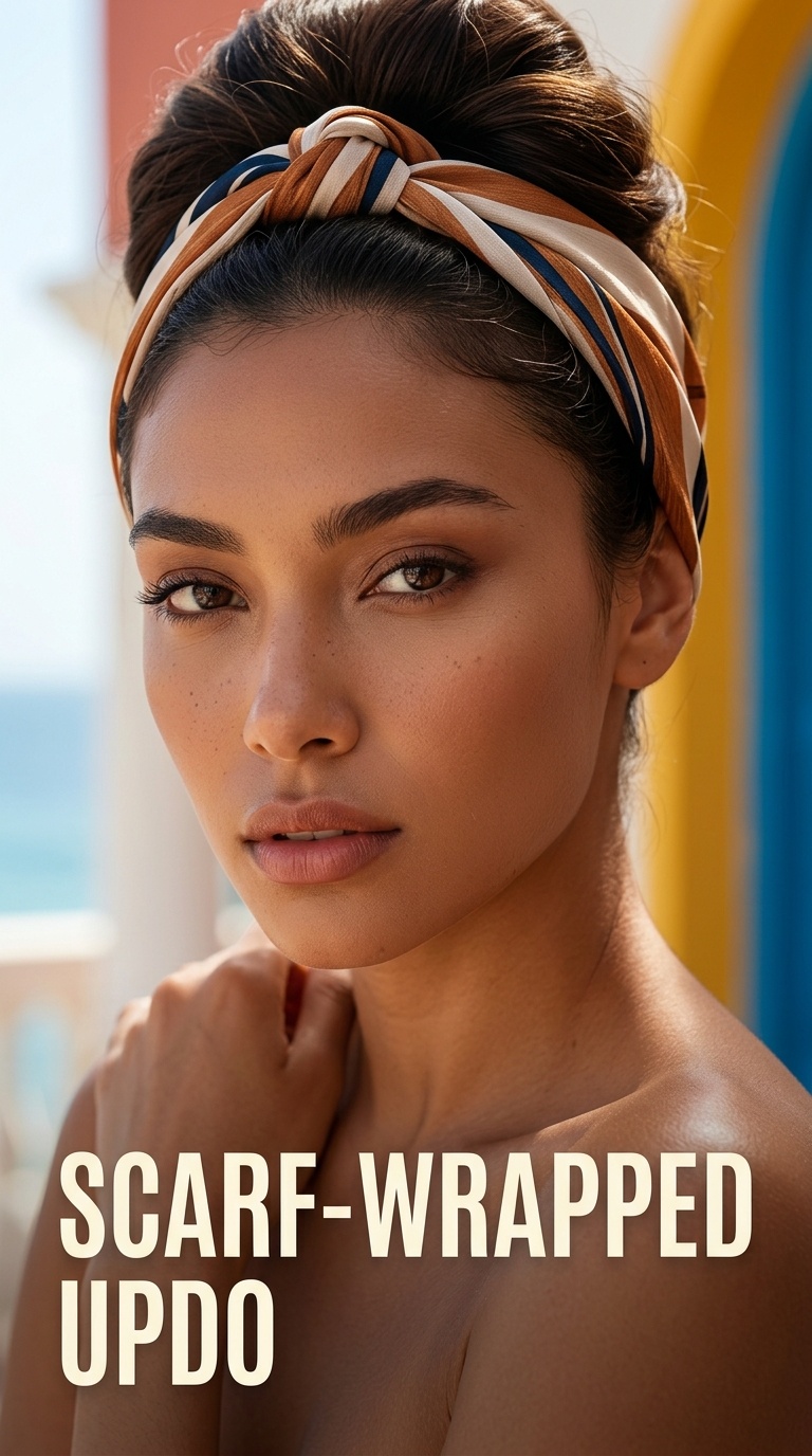 Scarf-Wrapped Updo