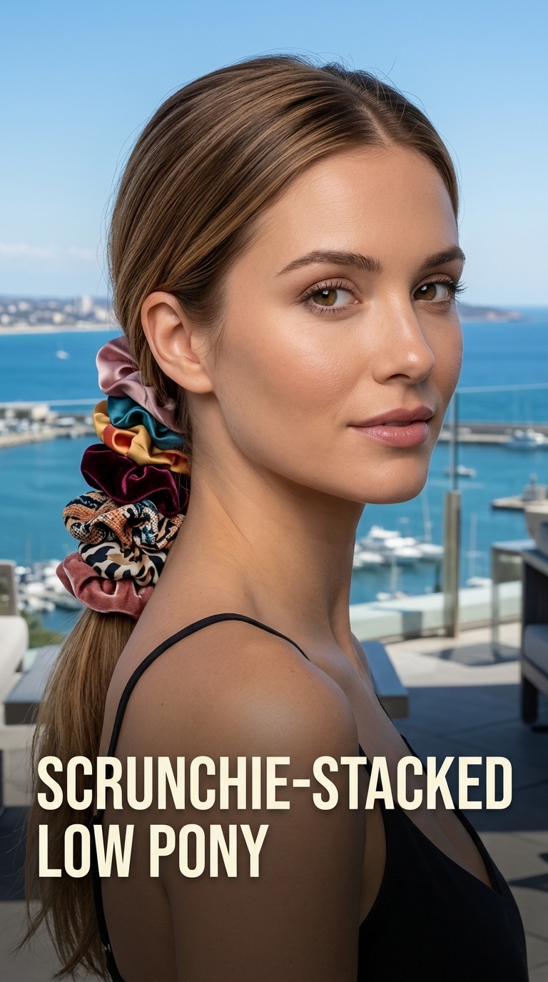 Scrunchie-Stacked Low Pony