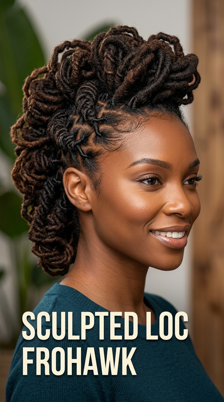 Sculpted Loc Frohawk