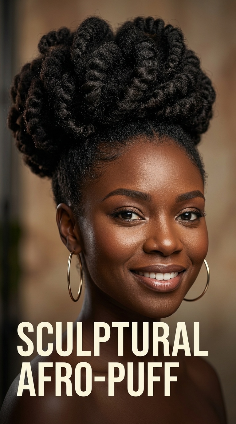 Sculptural Afro-Puff