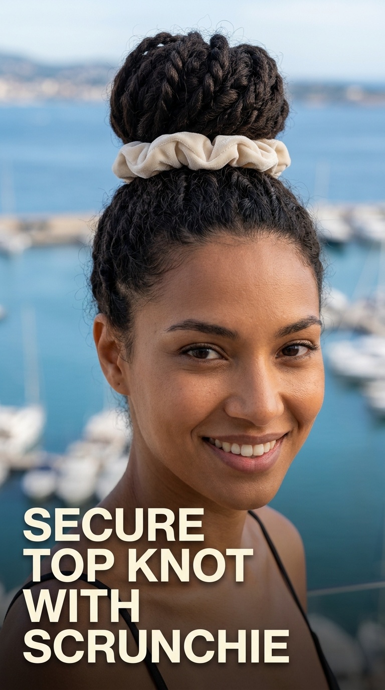 Secure Top Knot with Scrunchie