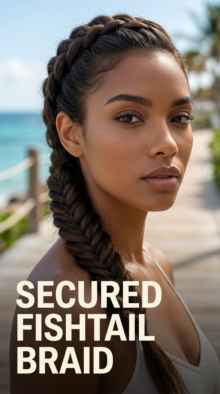 Secured Fishtail Braid