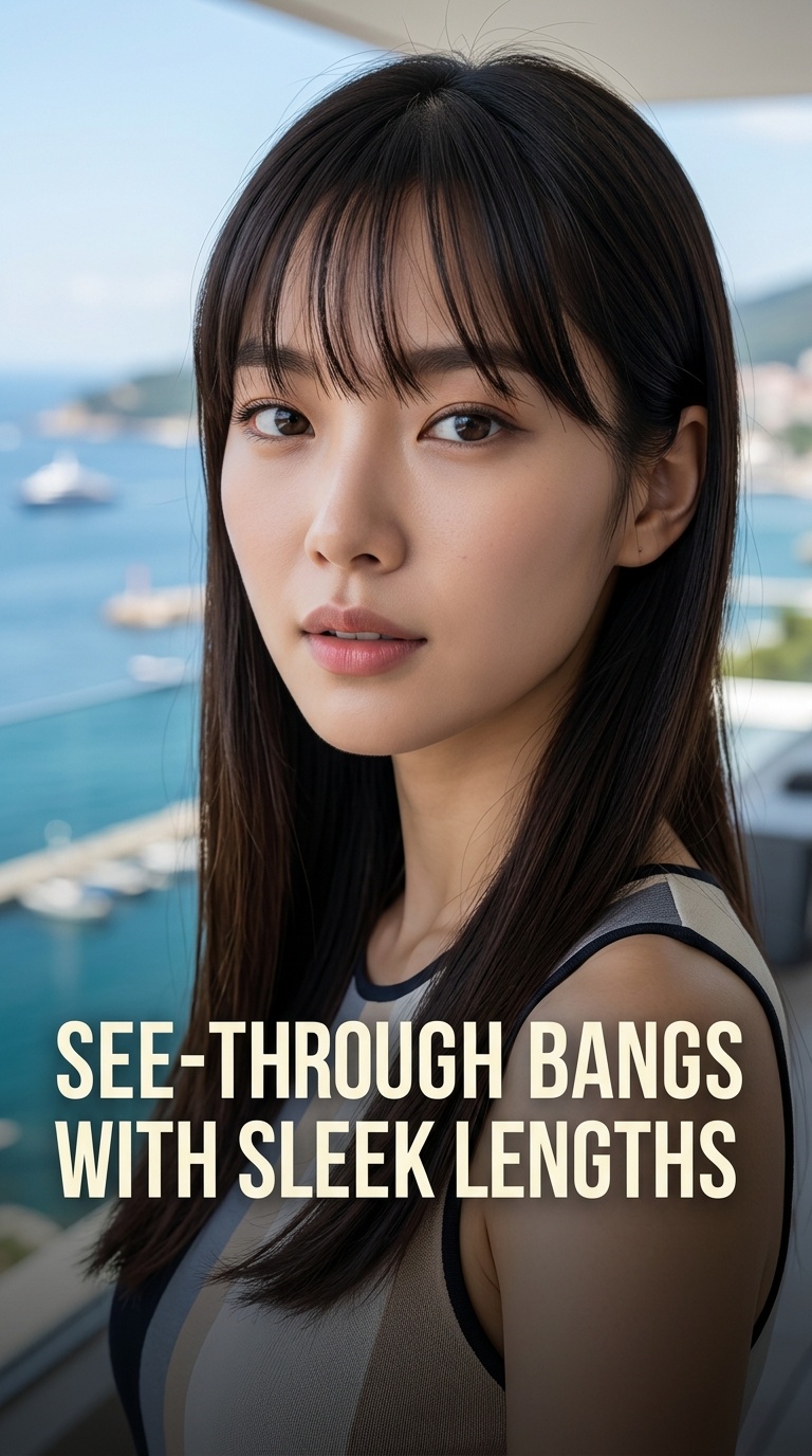 See-Through Bangs with Sleek Lengths