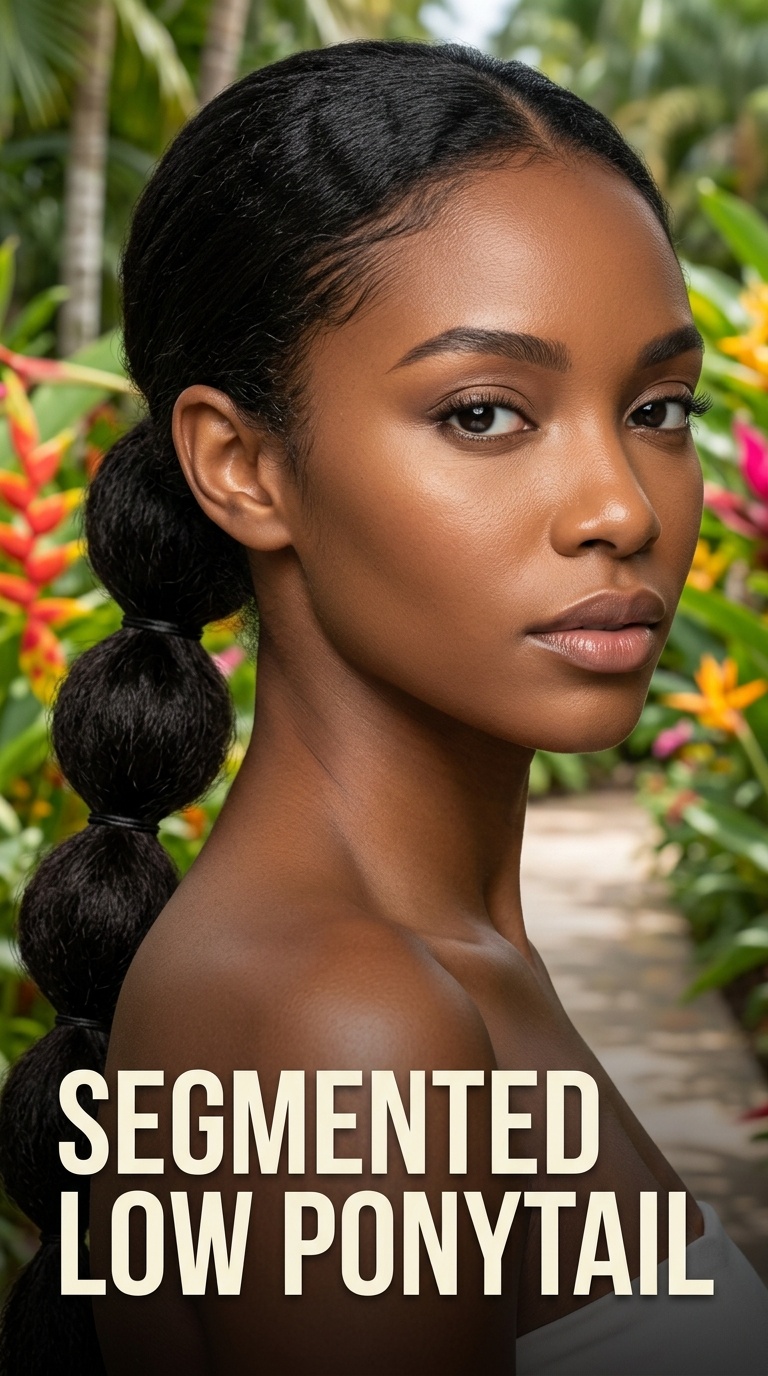 Segmented Low Ponytail