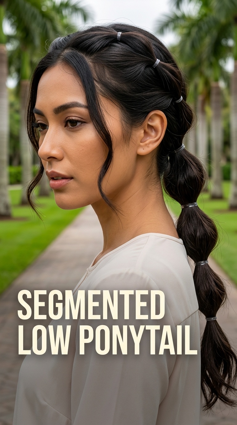 Segmented Low Ponytail