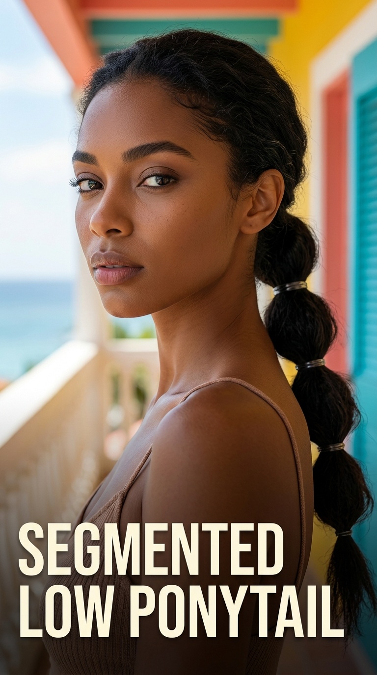 Segmented Low Ponytail