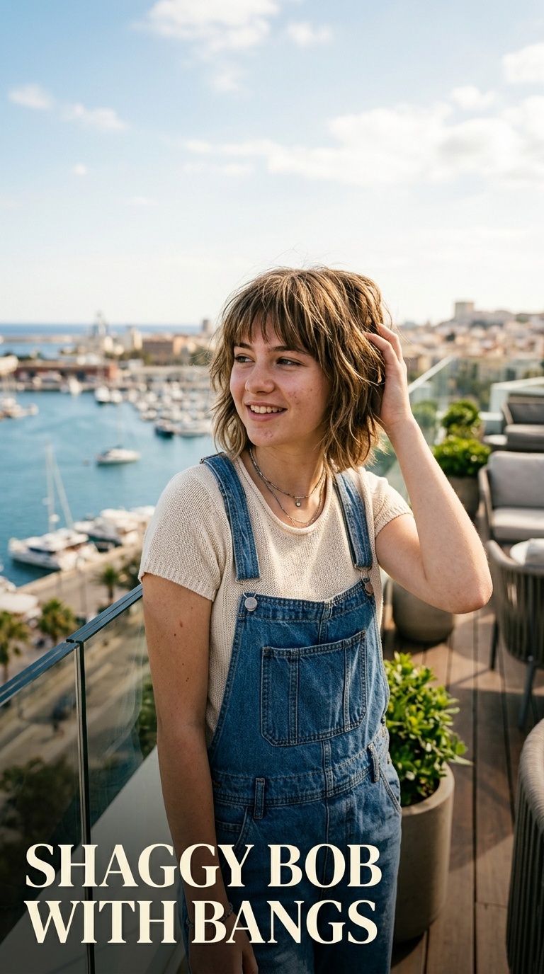 Shaggy Bob with Bangs