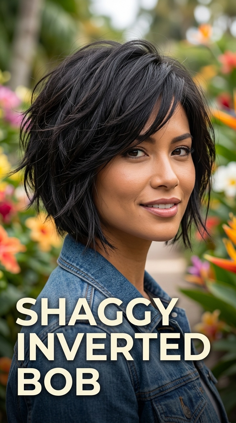 Shaggy Inverted Bob