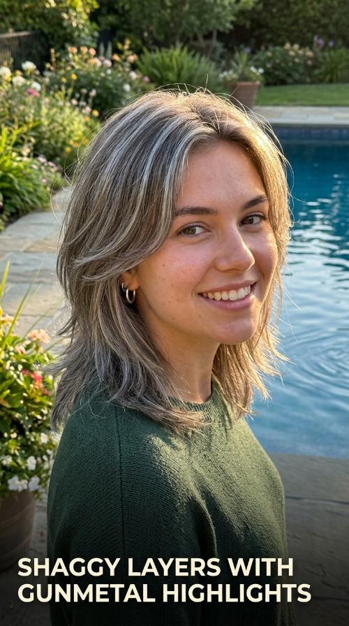 Shaggy Layers with Gunmetal Highlights