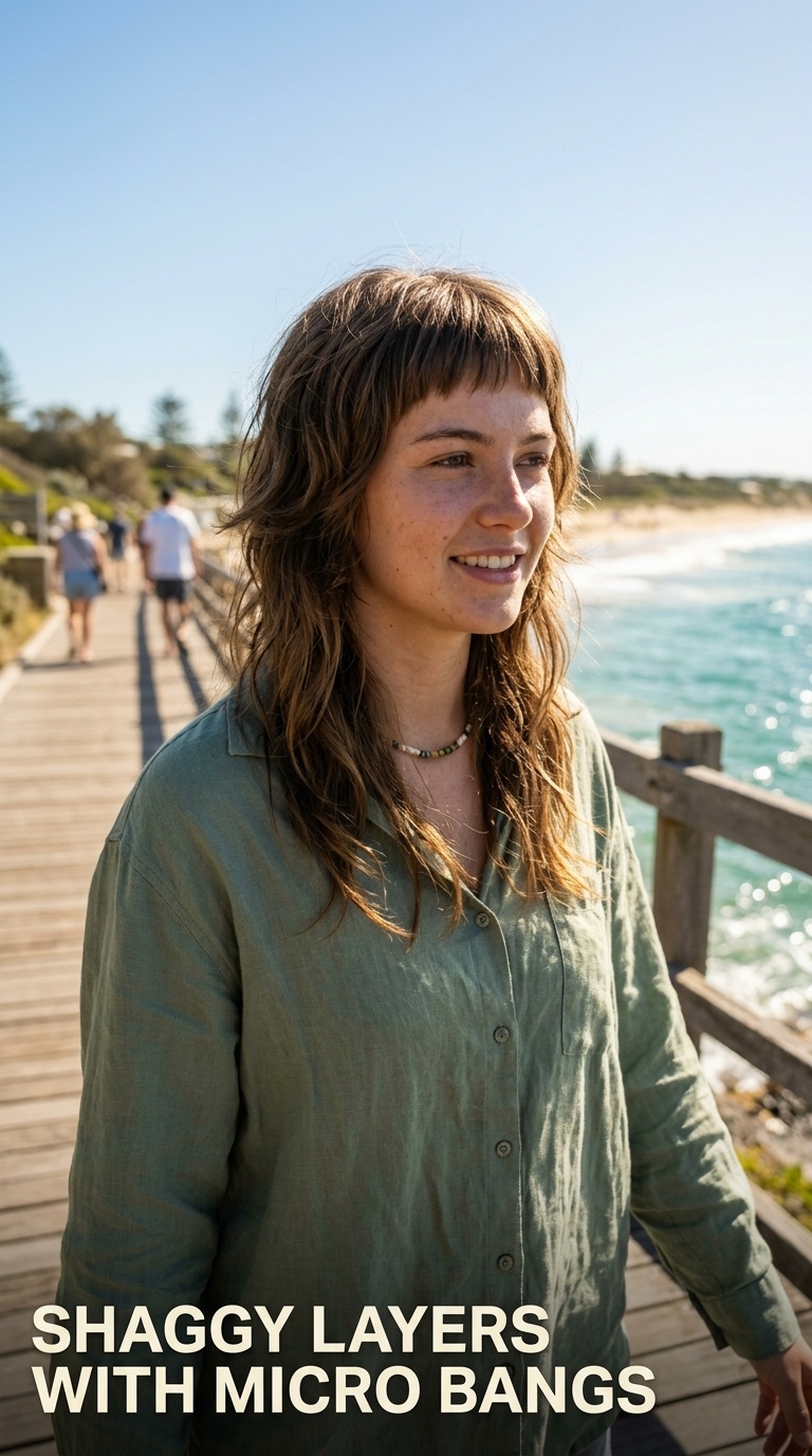 Shaggy Layers with Micro Bangs