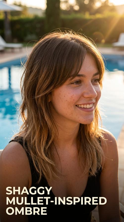 Shaggy Mullet-Inspired Ombre