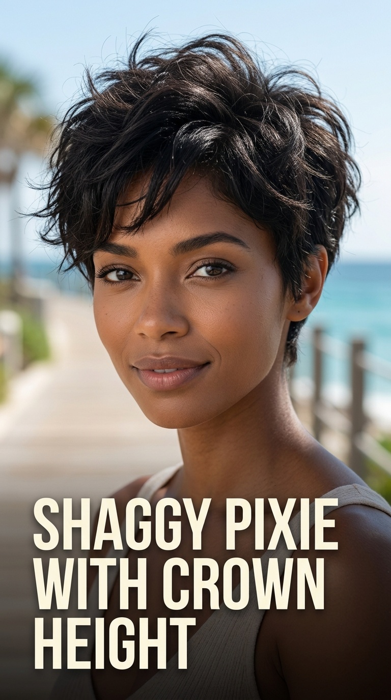 Shaggy Pixie with Crown Height