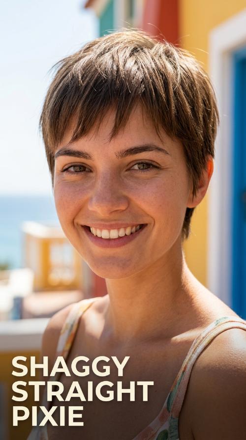 Shaggy Straight Pixie
