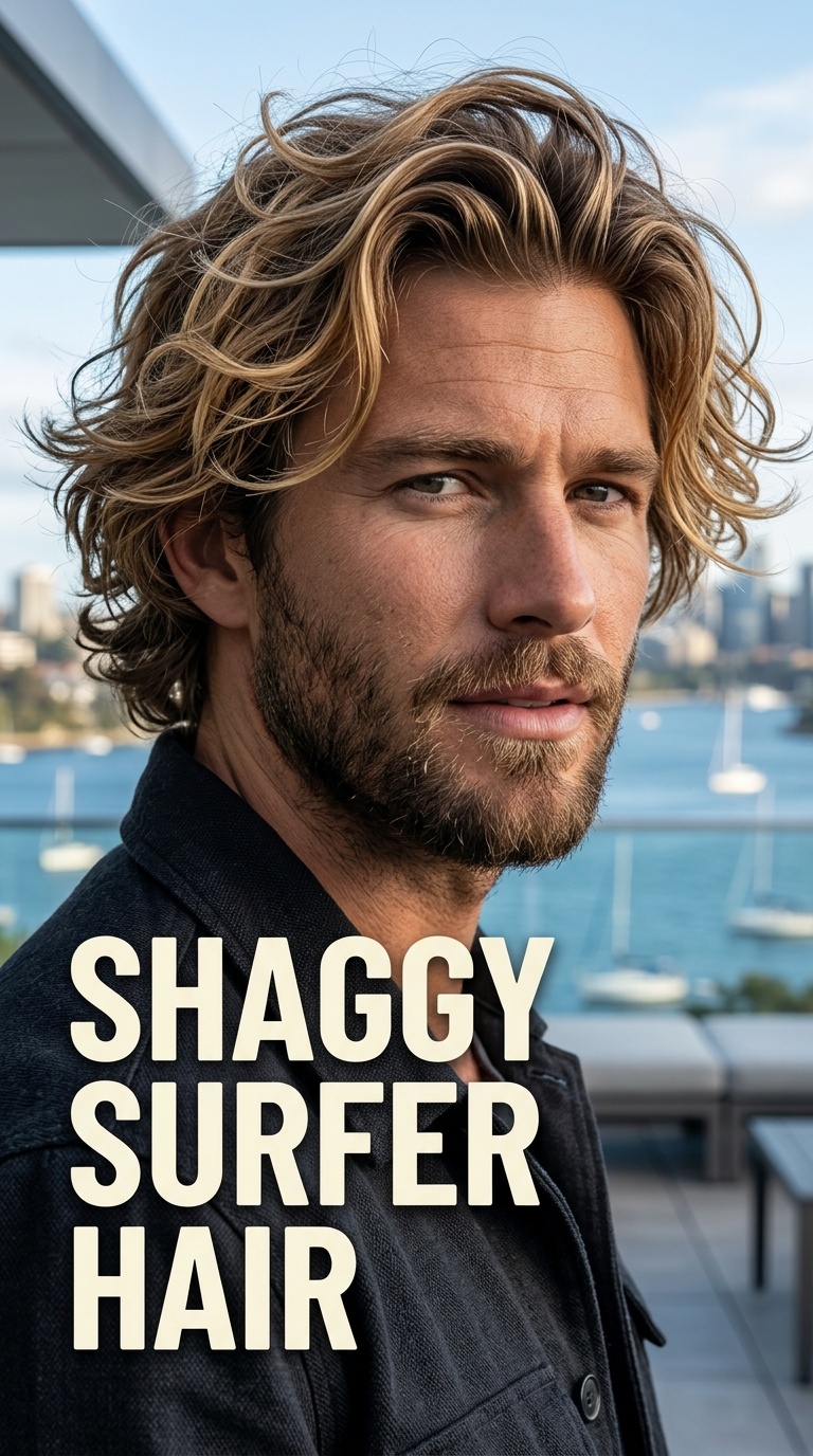 Shaggy Surfer Hair